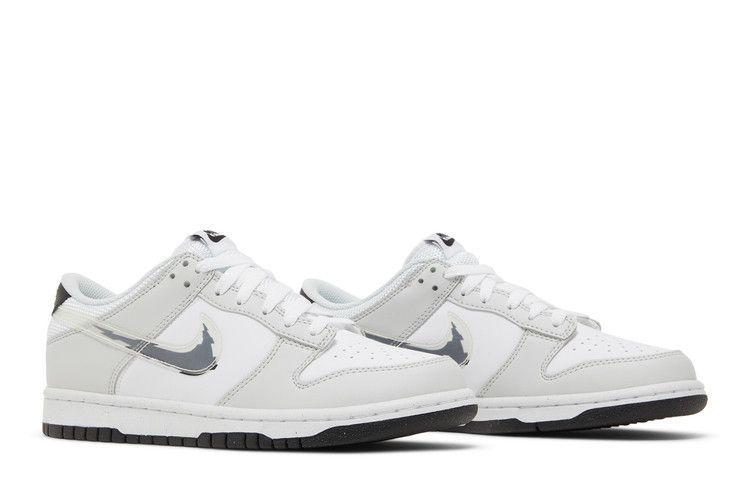 Nike Dunk Low Glitch Swoosh White Grey (GS)