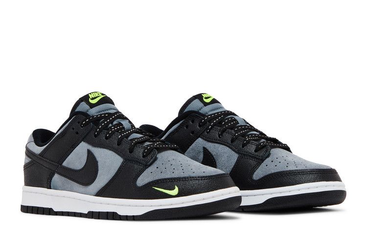 Nike Dunk Low Black Cool Grey Volt Mini Swoosh