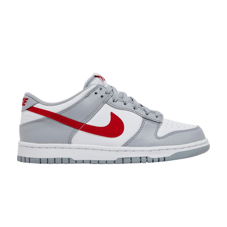 Nike Dunk Low White Wolf Grey University Red (GS)