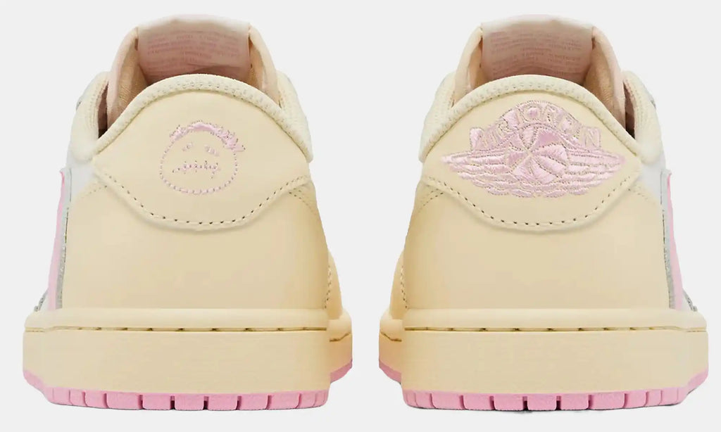 Retro 1 Low TS "Canary" Shy Pink Premium Leather Sneakers - IQ7604-100