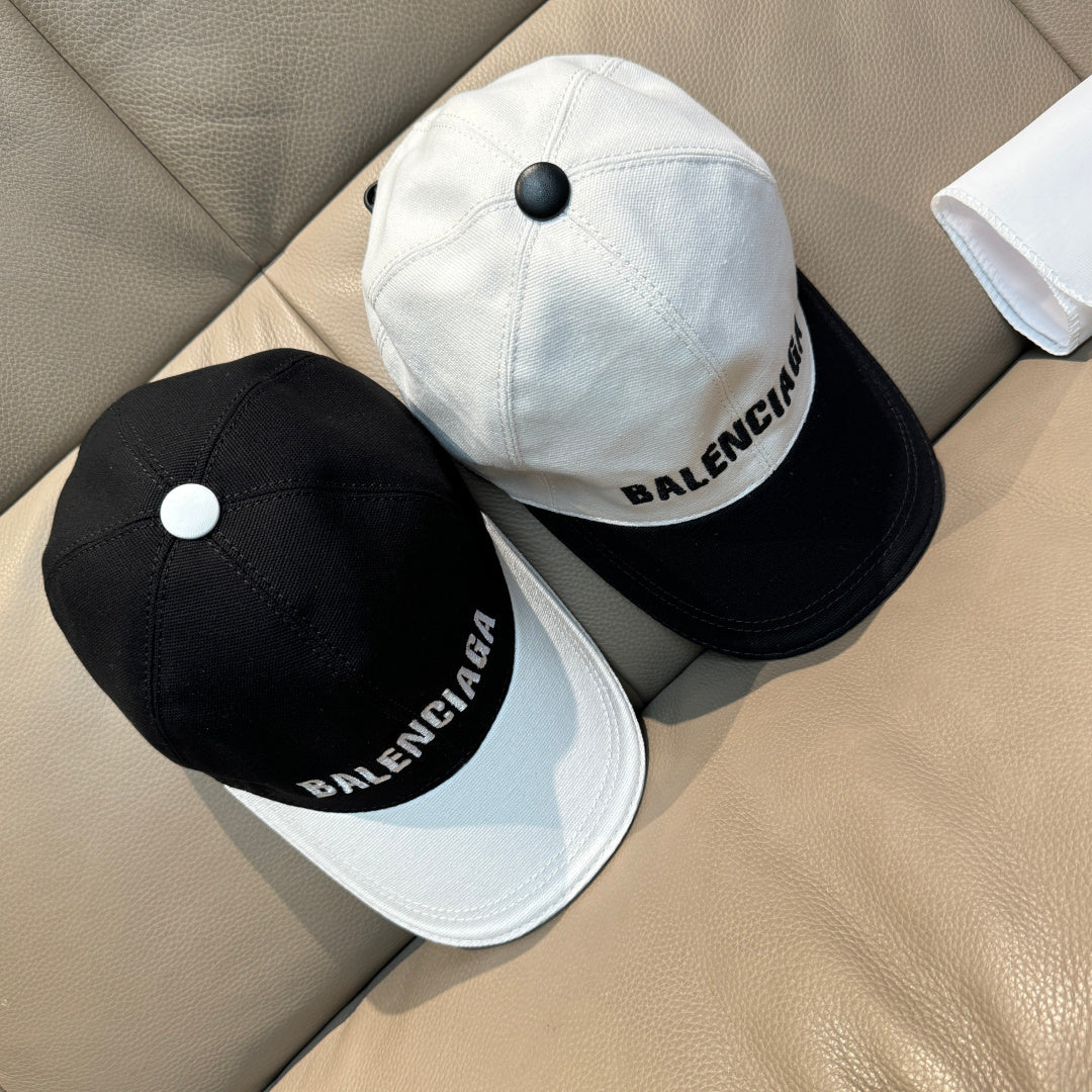 Balen Baseball Cap Black White Cotton 323703