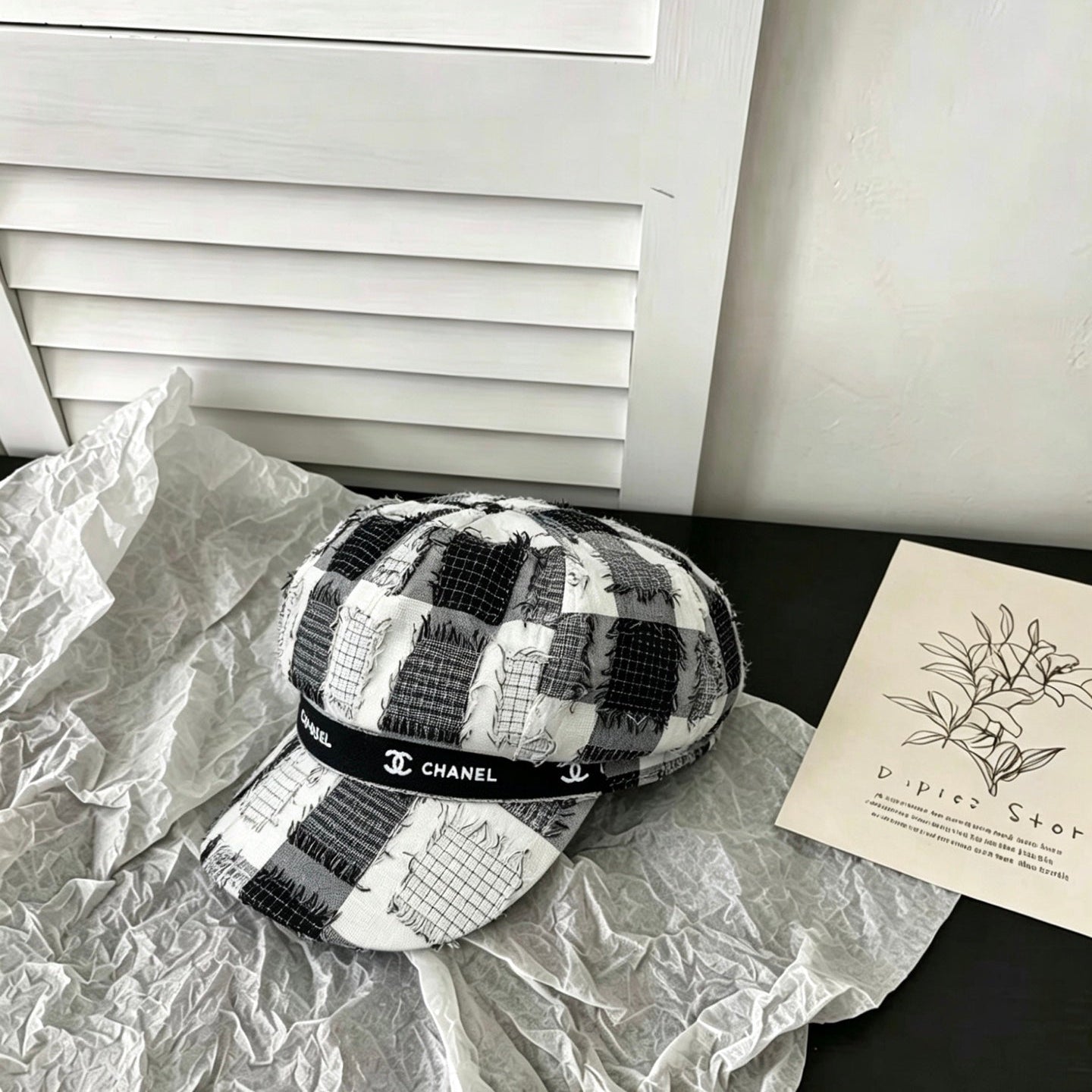 CC Beret Black White 212587