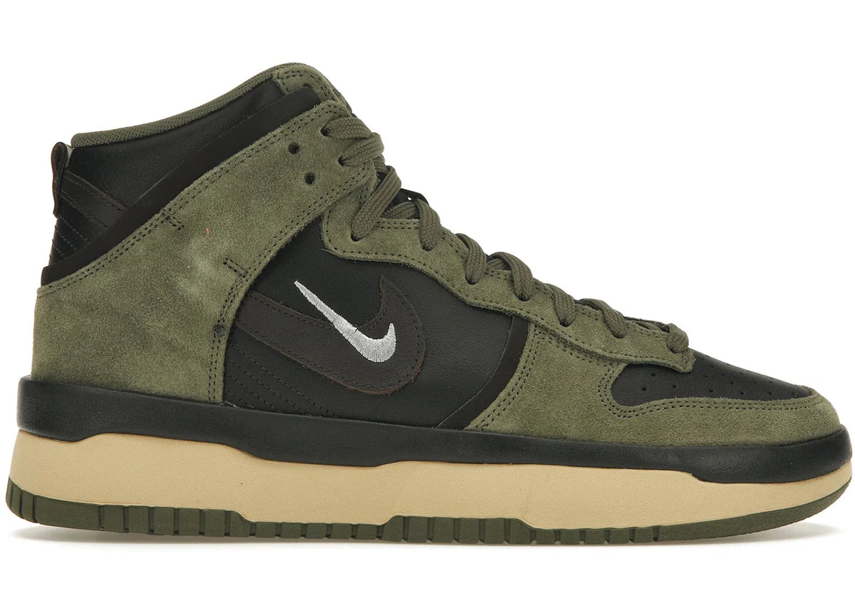 Nike Dunk High Up Medium Olive Black Velvet Brown Wolf Grey (Women's)