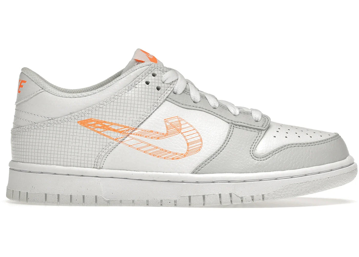 Nike Dunk Low SE 3D Swoosh Pure Platinum Total Orange (GS)