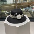 Chanel Camellia Woven Straw Hat 213420
