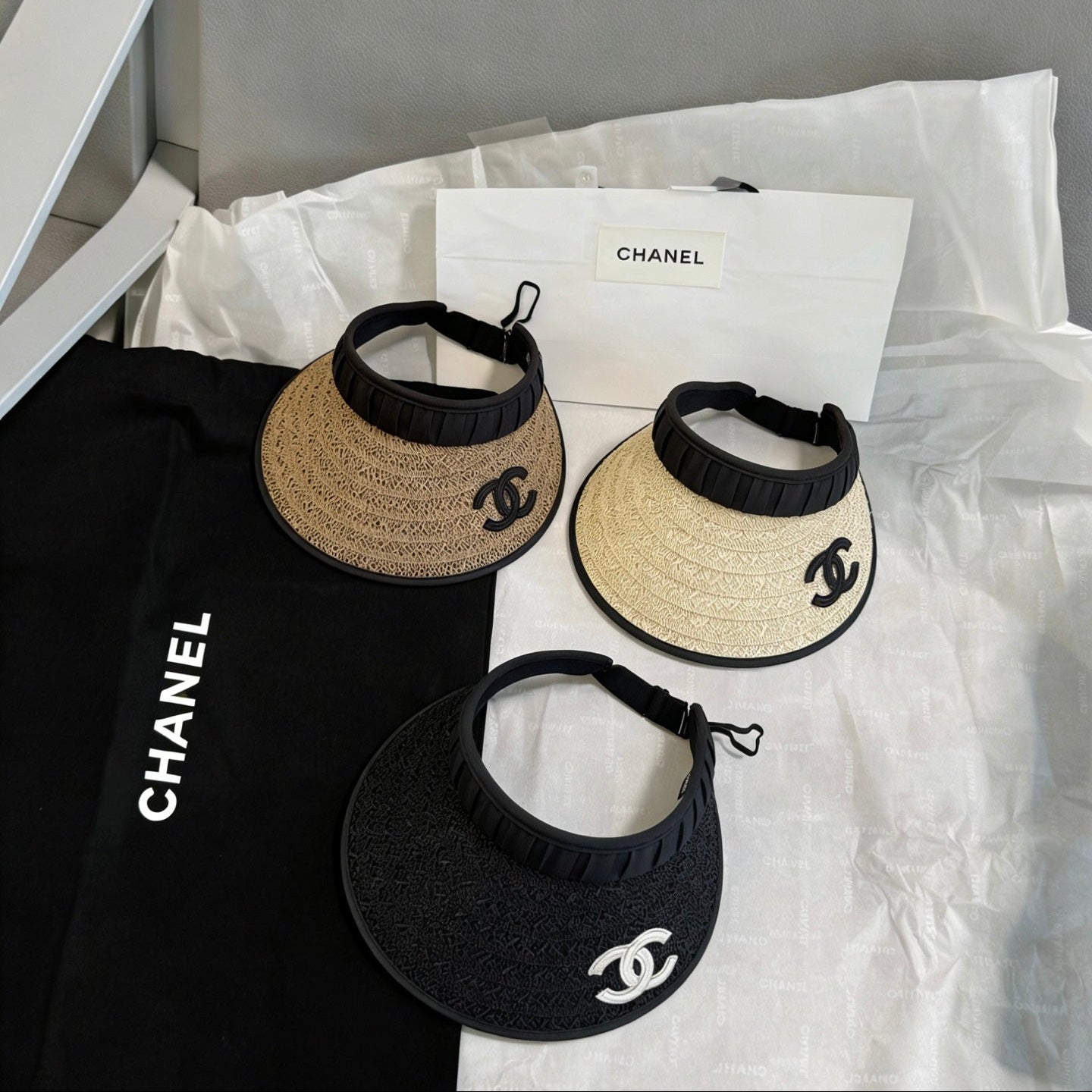 CC Straw Fabric Visor Cap 212940