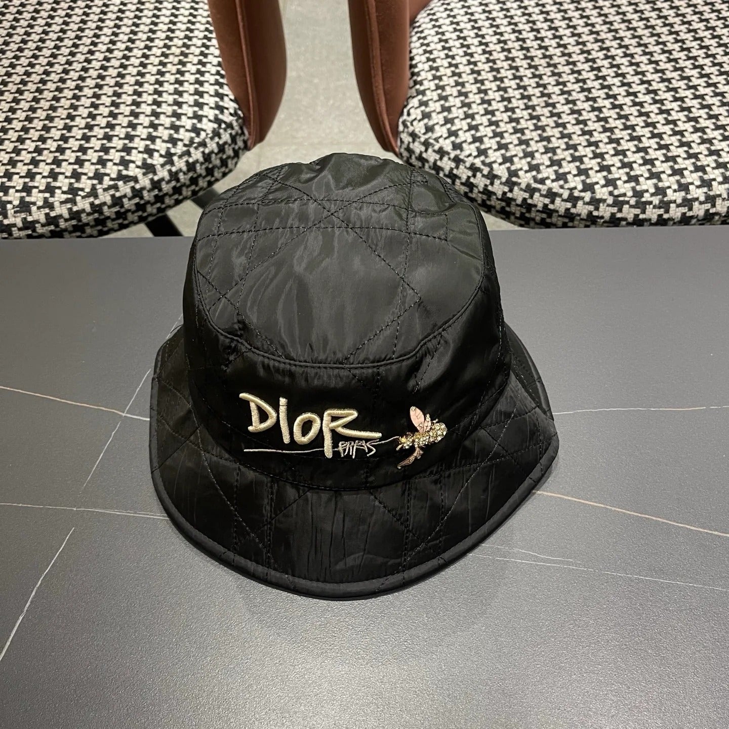 Dior Quilted Bucket Hat 221105