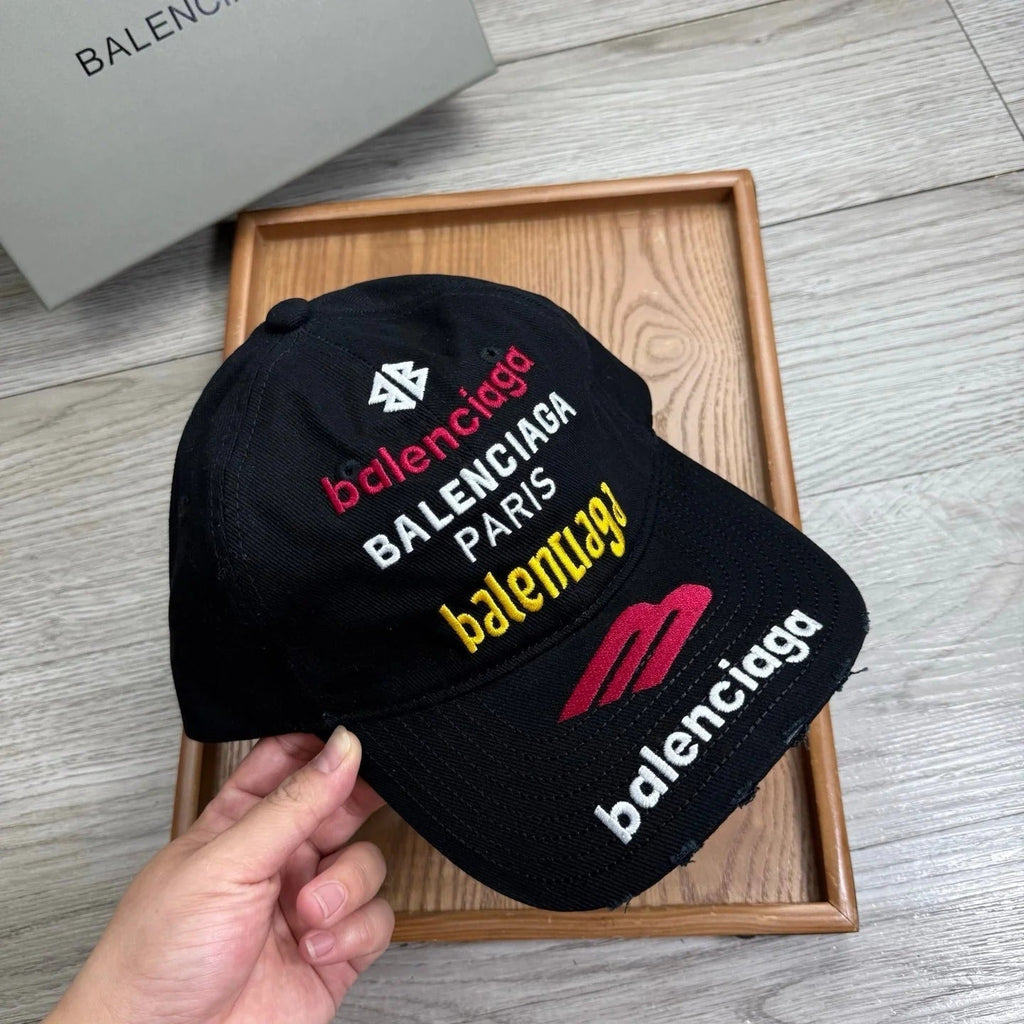 Balenciaga Multi-colored Embroidered Logo Baseball Cap 240579