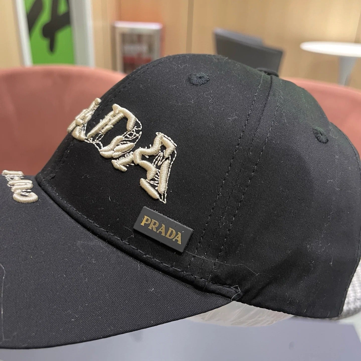 Prada Embroidered Logo Cap 221128