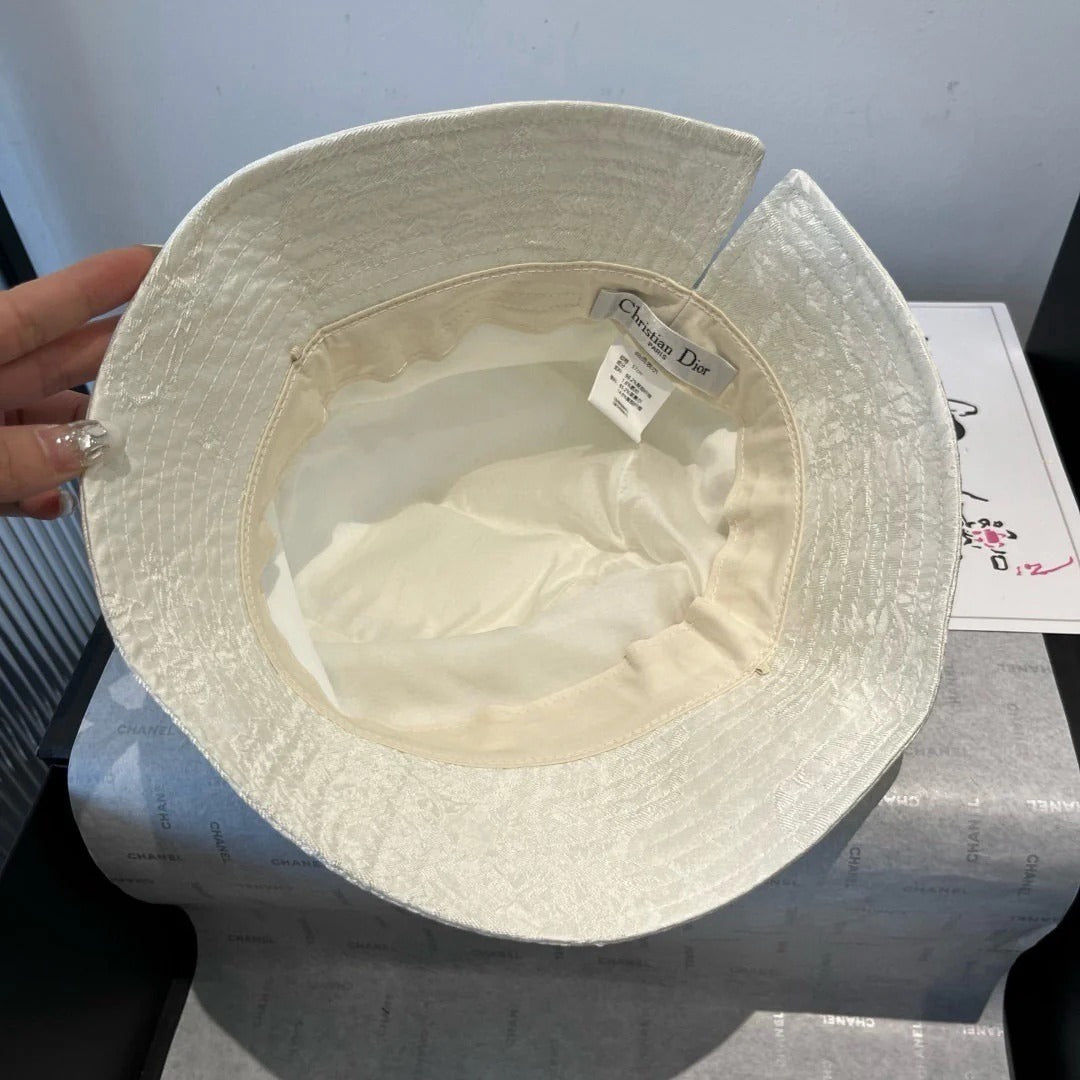 Dior Bucket Jacquard Fabric With Floral Pattern Hat 221086