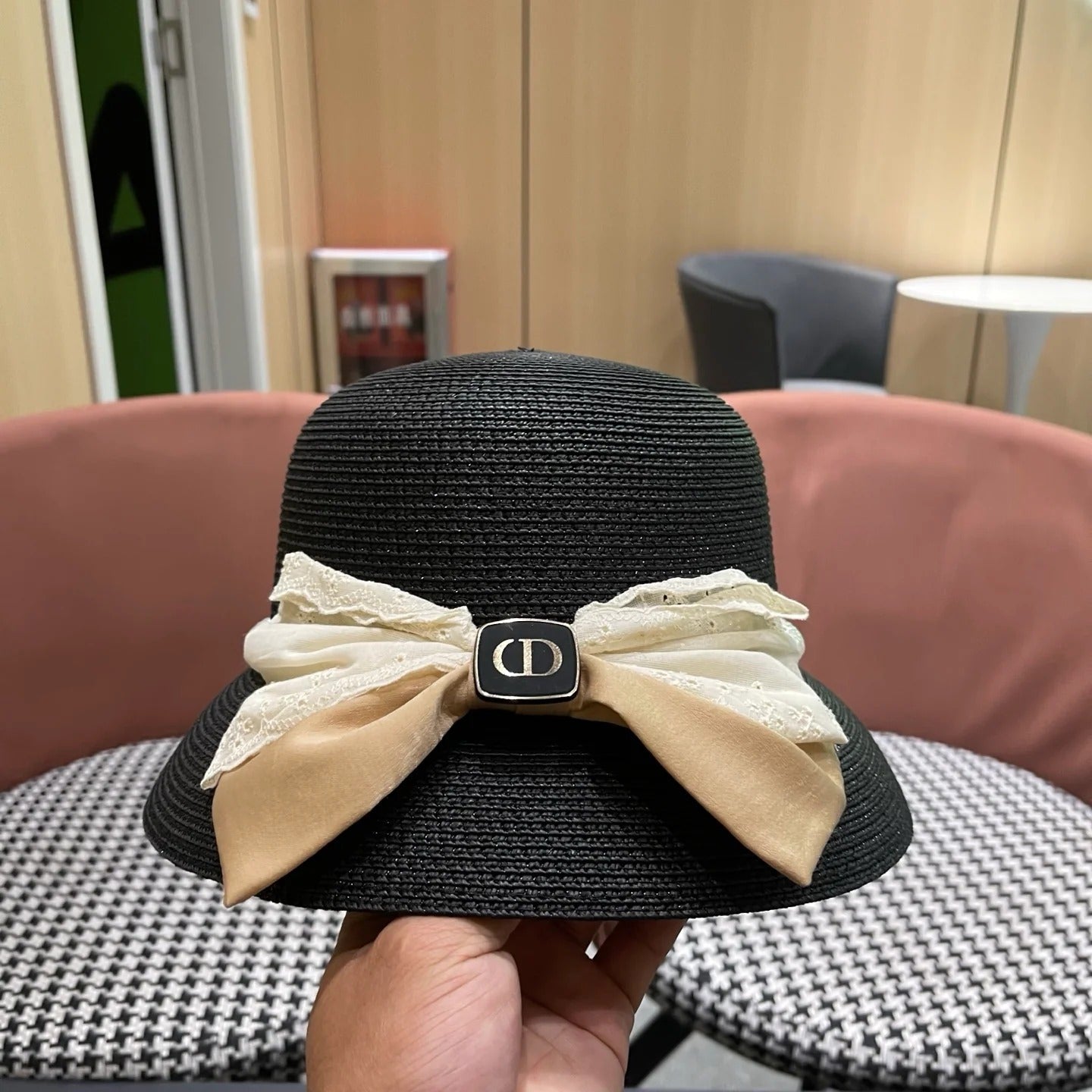 Dior Bow Pearl Hat 220997