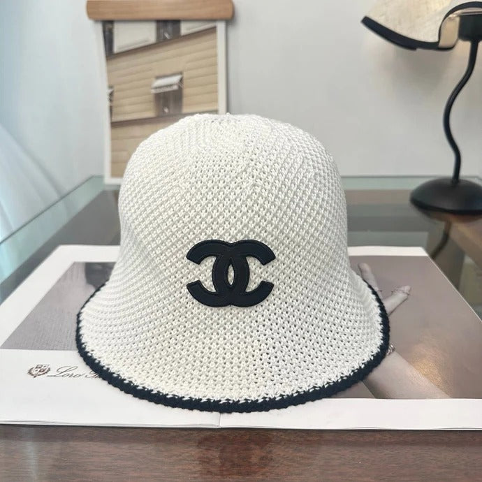 CC Bucket Hat Black and White Wool 216414