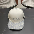 Dior Embroidered Baseball Cap Gray Black Cotton 219158