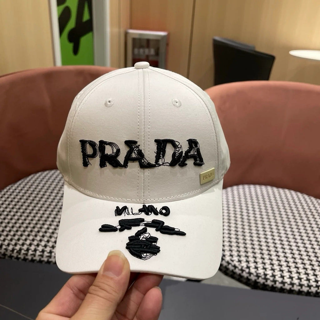 Prada Embroidered Logo Cap 221128
