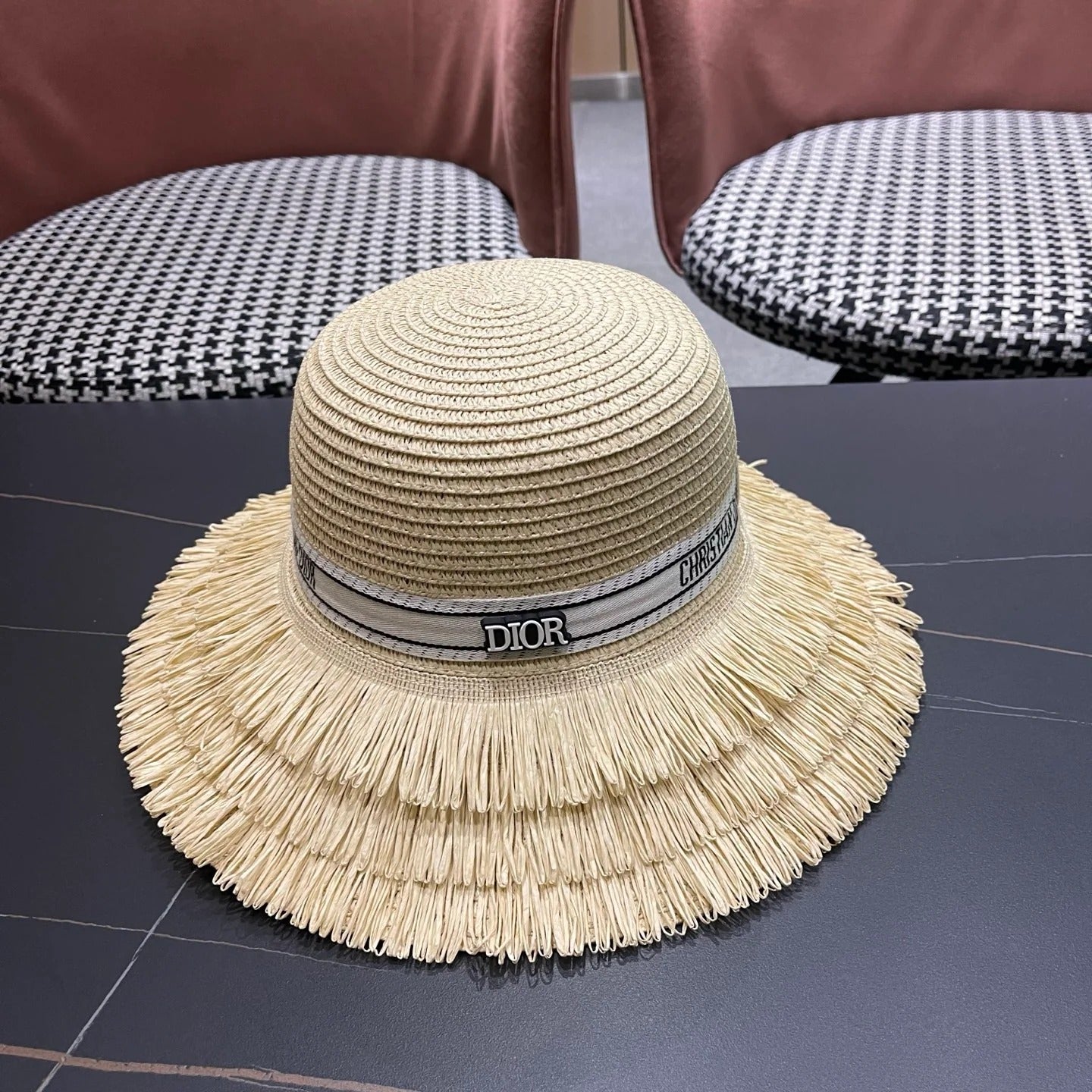 Dior D-Bobby Straw Hat 219043