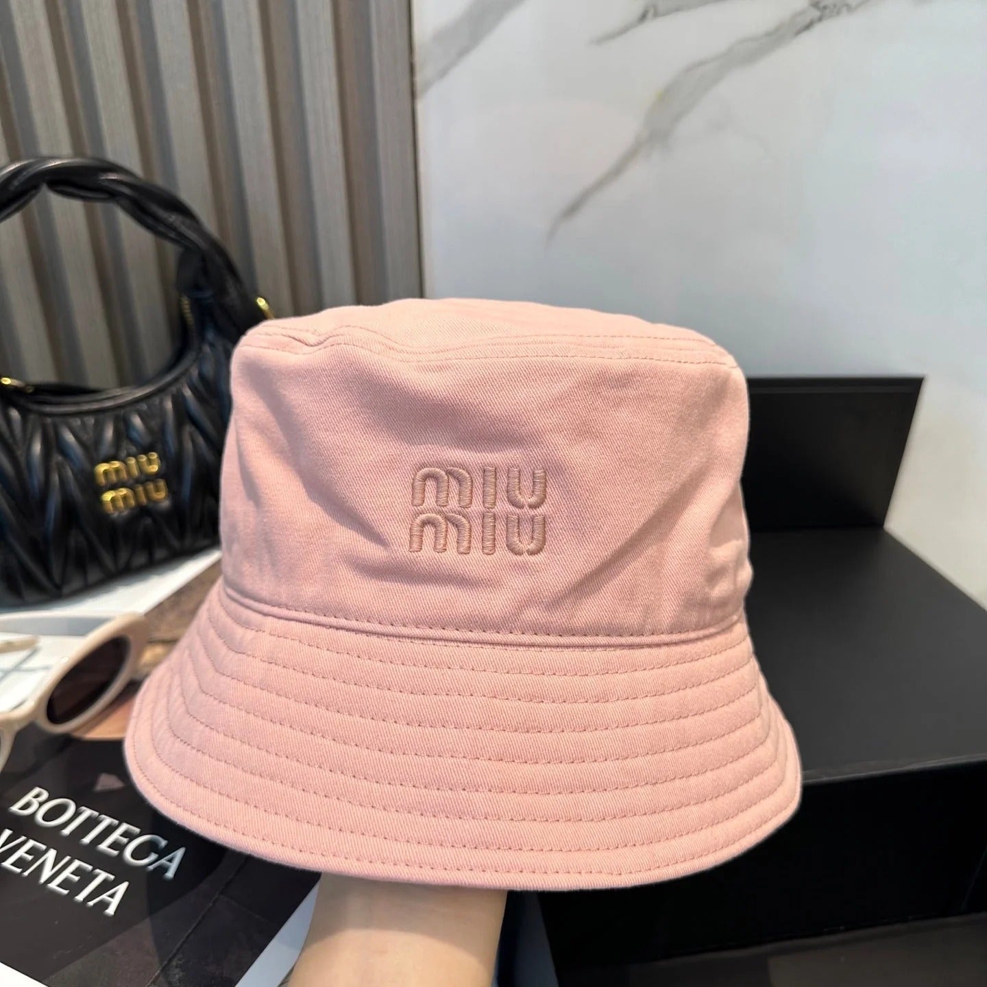 Miumiu Embroidered Bucket Hat 229386