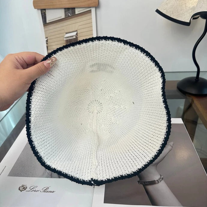 CC Bucket Hat Black and White Wool 216414
