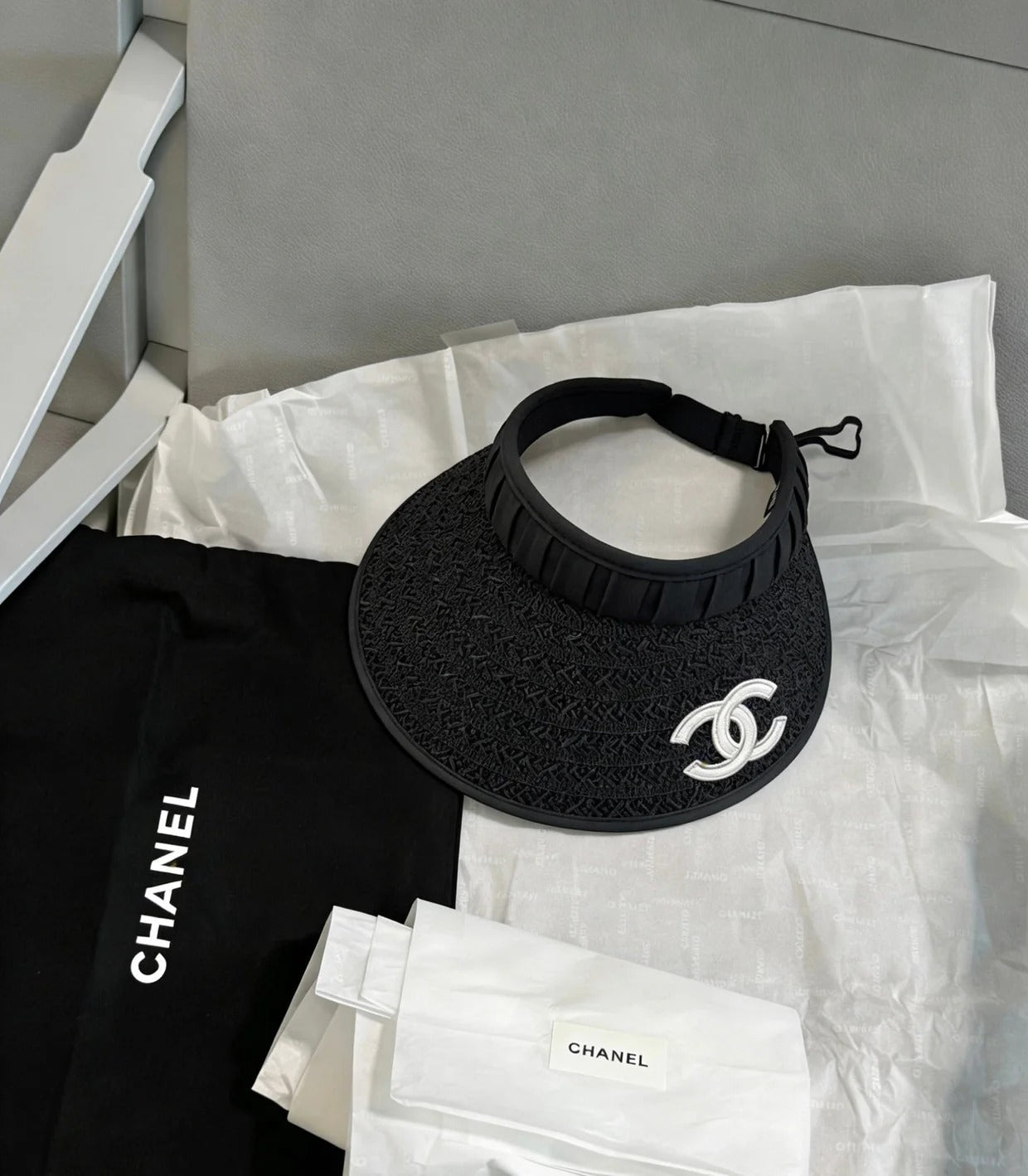 CC Straw Fabric Visor Cap 212940
