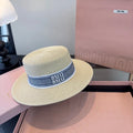 Miu Flat-top Straw Hat 379483