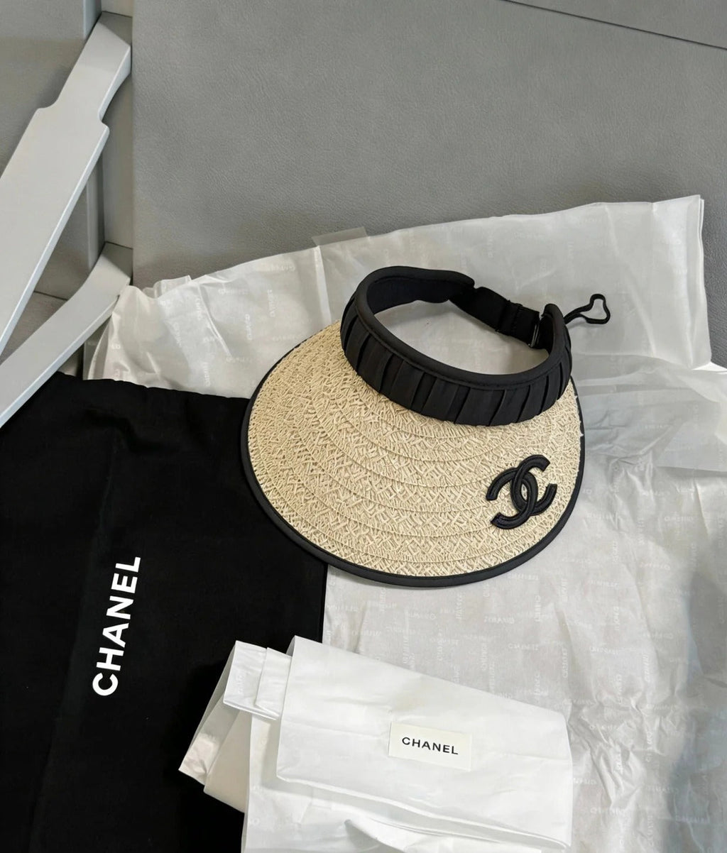 CC Straw Fabric Visor Cap 212940