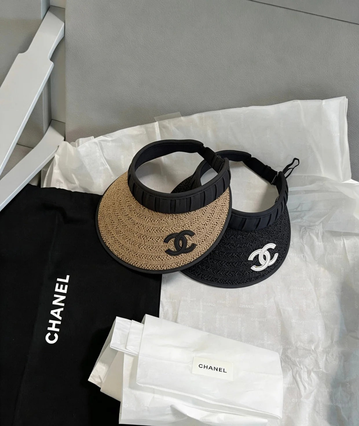 CC Straw Fabric Visor Cap 212940