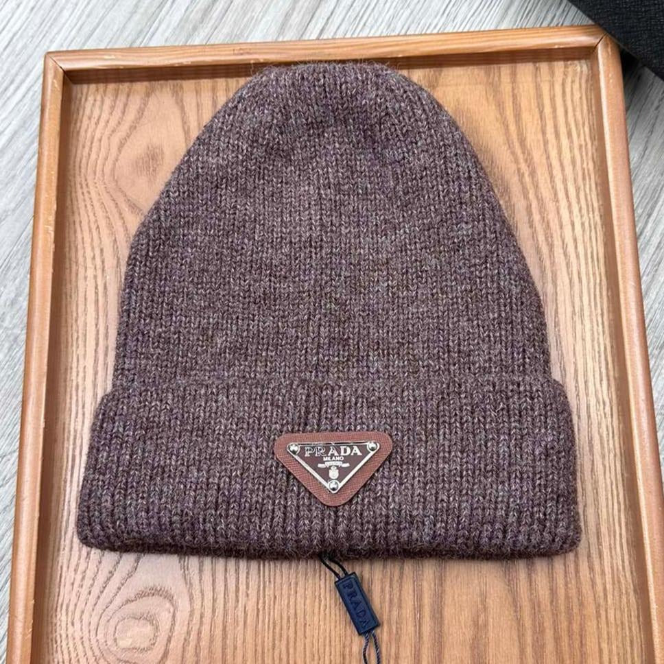 BEANIE HAT IN RED BROWN WOOL 332398 (Copy)