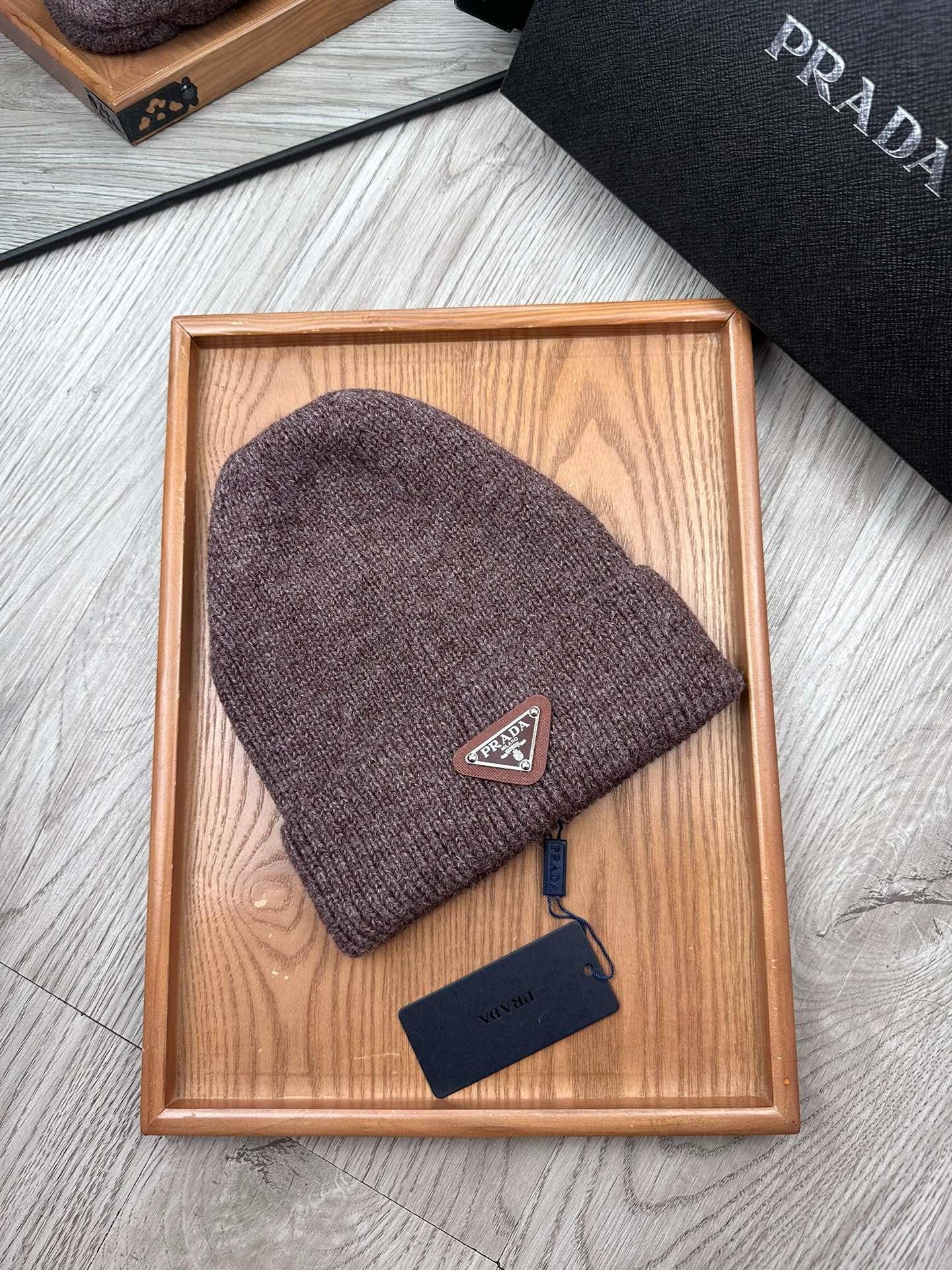 BEANIE HAT IN RED BROWN WOOL 332398 (Copy)