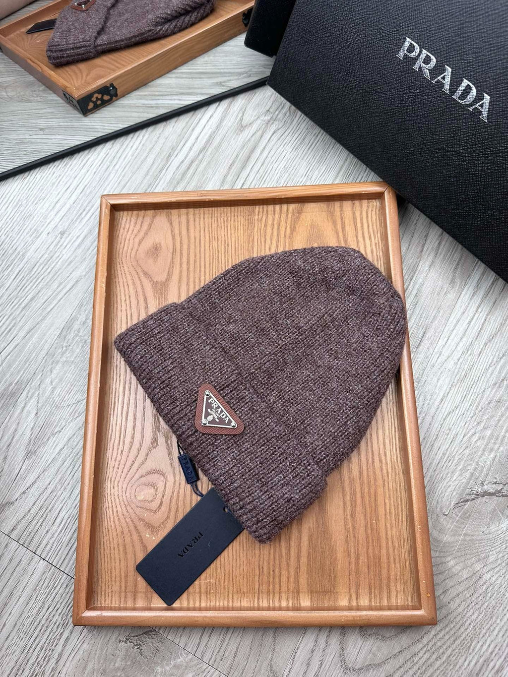 BEANIE HAT IN RED BROWN WOOL 332398 (Copy)