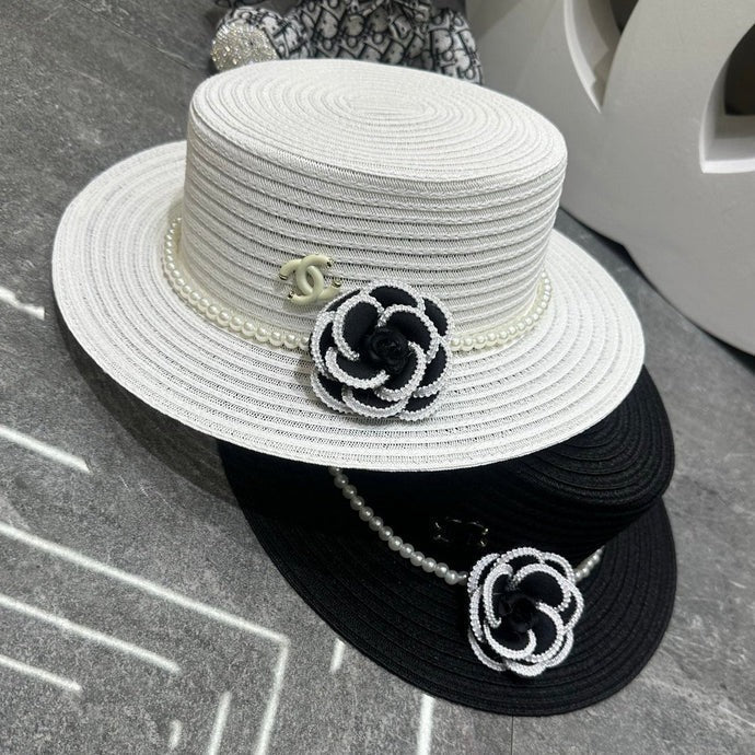 CC Straw Hat With Flower 262141