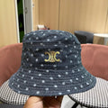 Celine Striped Denim Bucket Hat 219161