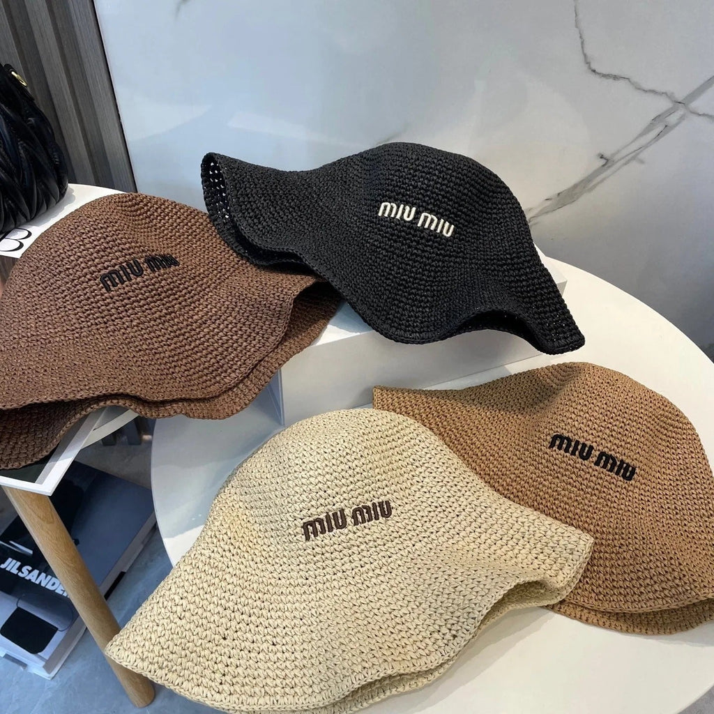 Miu Raffia Bucket Hat 268990