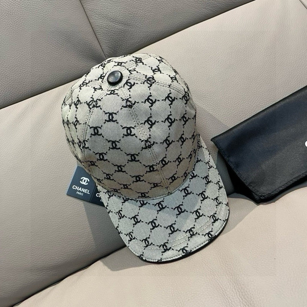 Chanel Baseball Cap With CC Logo Pattern Cotton 237259