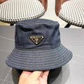 Prada Bucket Hat Blue Cotton 219148