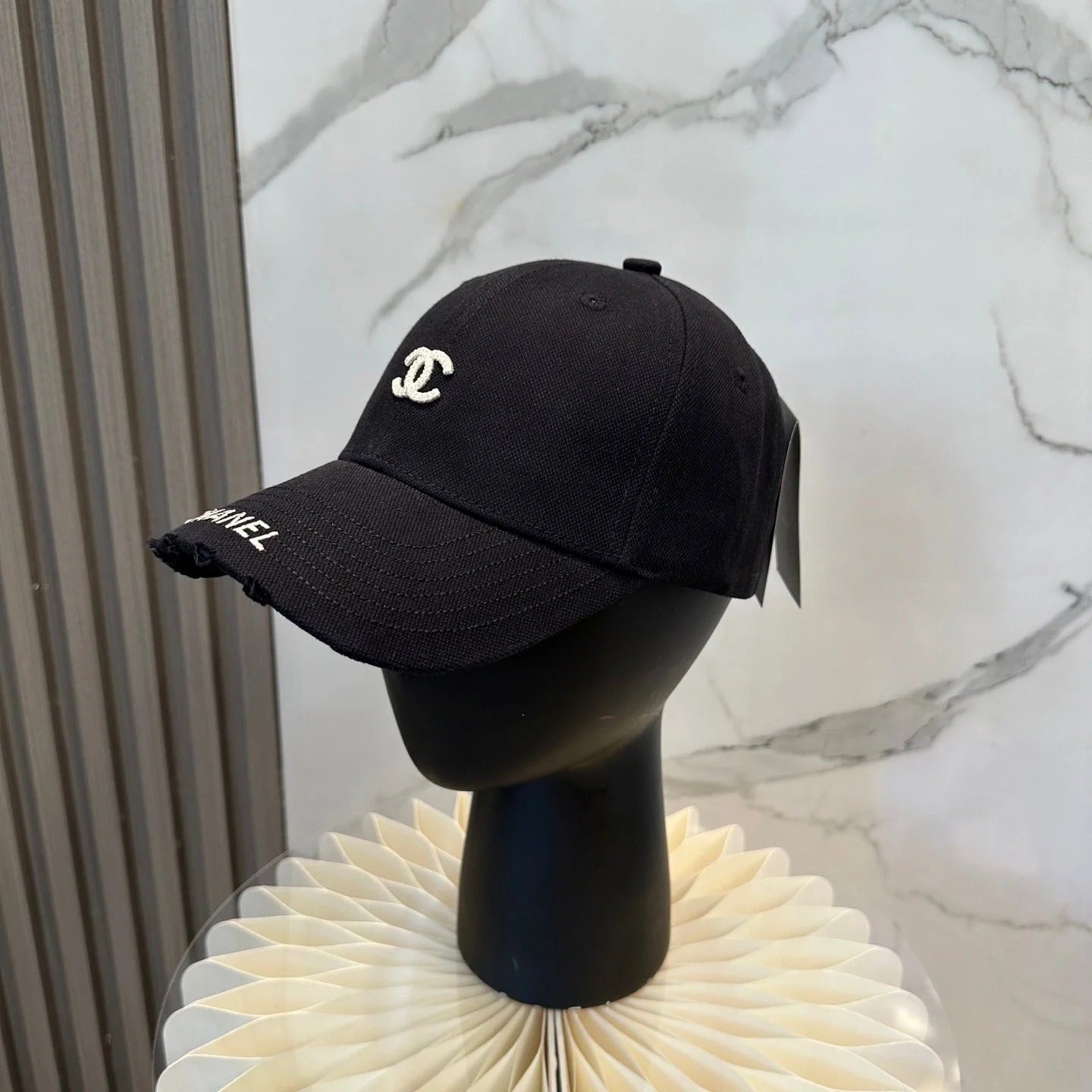 Chanel Embroidered Logo Baseball Cap Cotton 237396