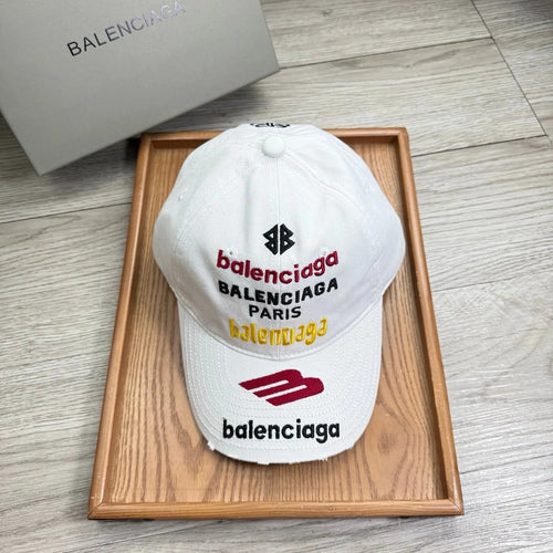 Balenciaga Multi-colored Embroidered Logo Baseball Cap 240579