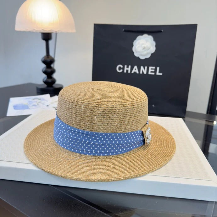 CC Flat-top Straw Hat 262178