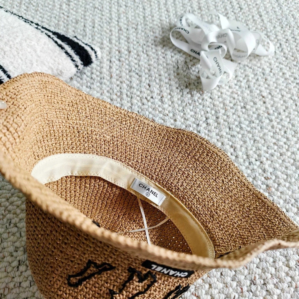 Chanel Woven Embroidered Heavy-Duty Bucket Hat 240672