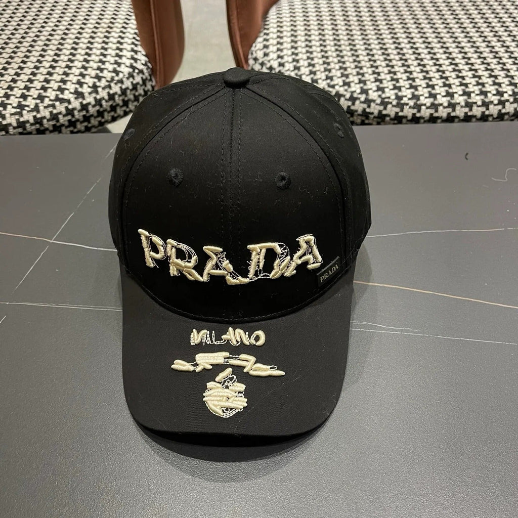 Prada Embroidered Logo Cap 221128