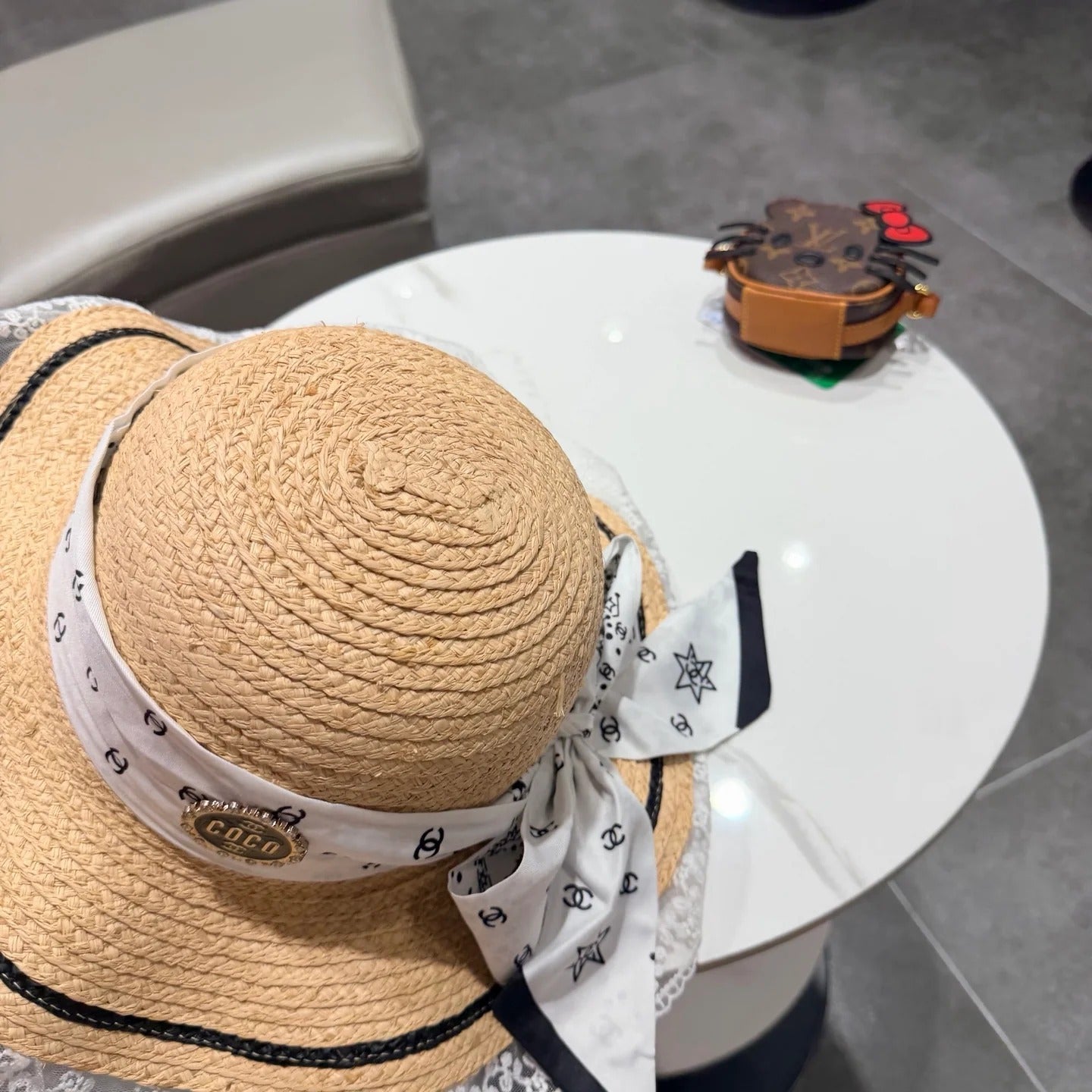 Chanel Sun Hat Raffia 219142