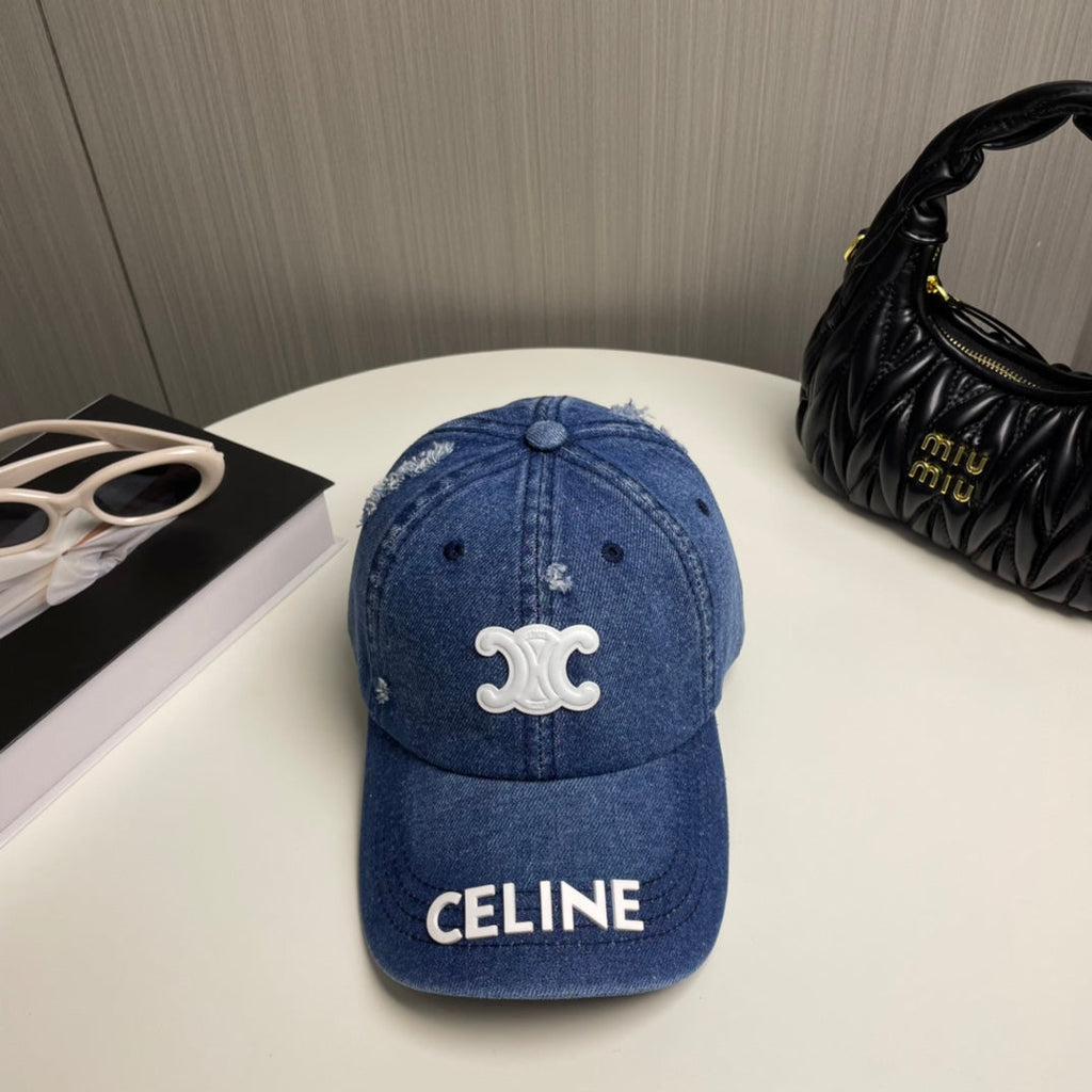 Celin Cap Blue Denim Fabric 210351