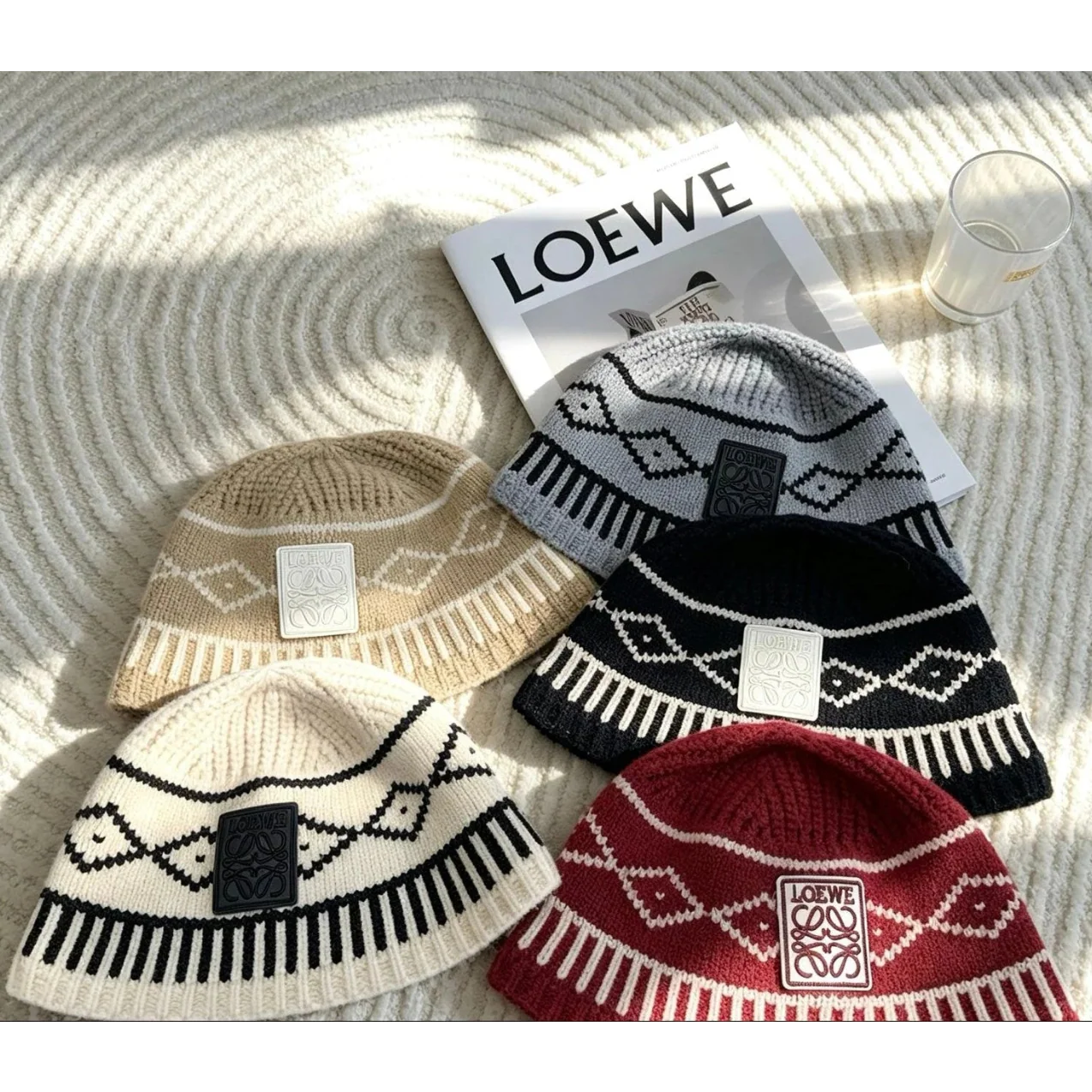 Loew Jacquard Knit Bucket Hat 212901