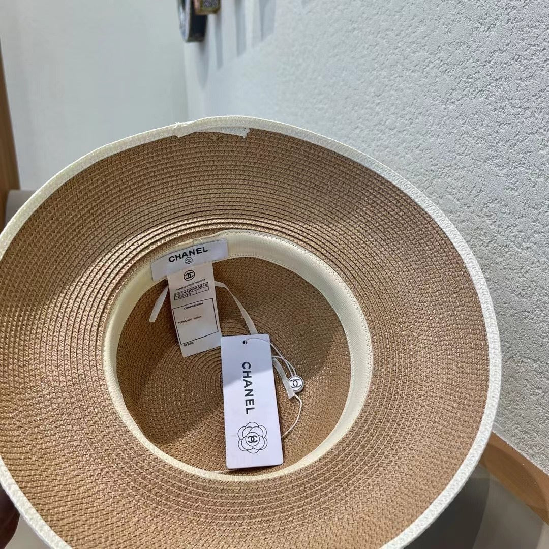 STRAW CLOCHE HAT BROWN 672754