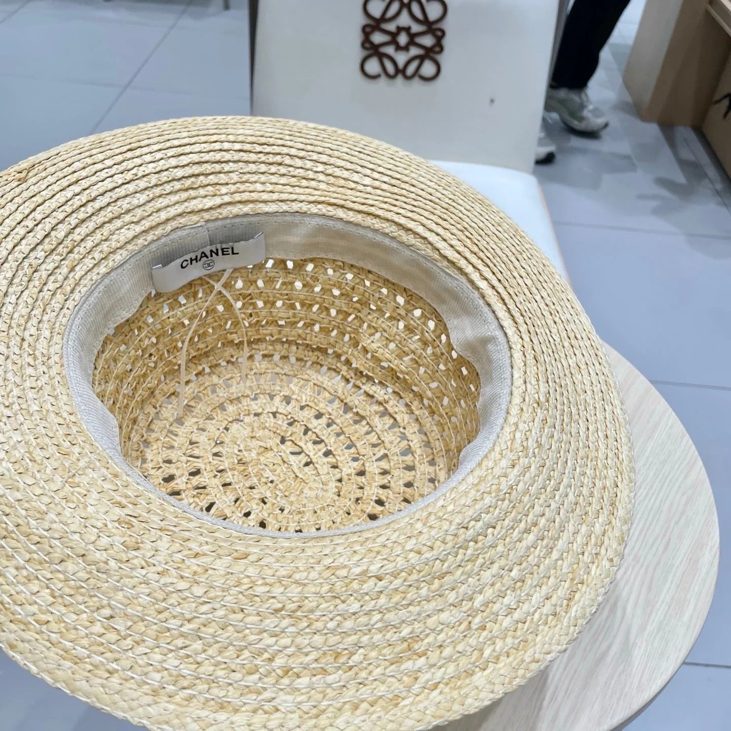 STRAW HAT OPEN WEAVE NATURAL 674078