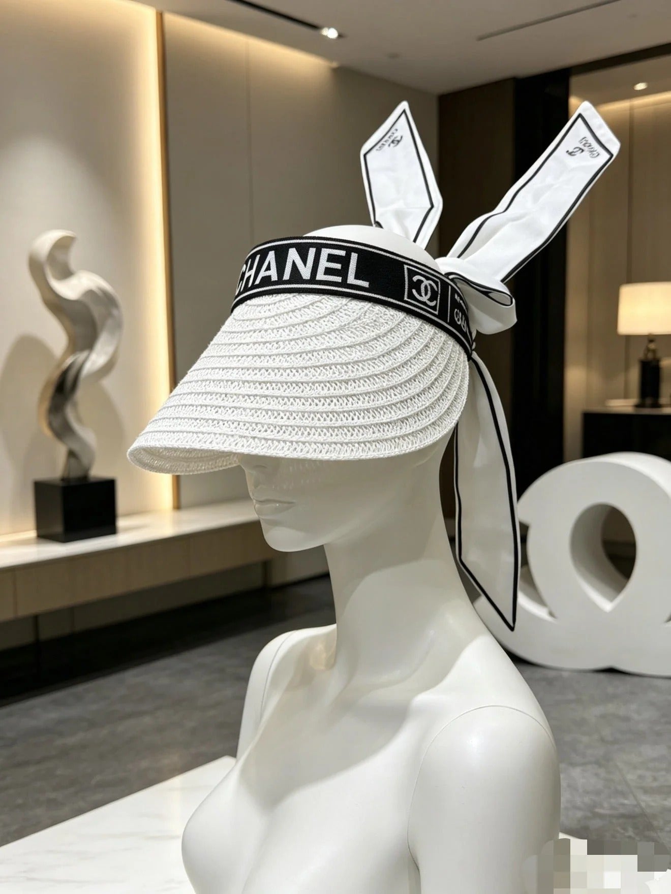 CC Visor Hat With Bow Detail 280793