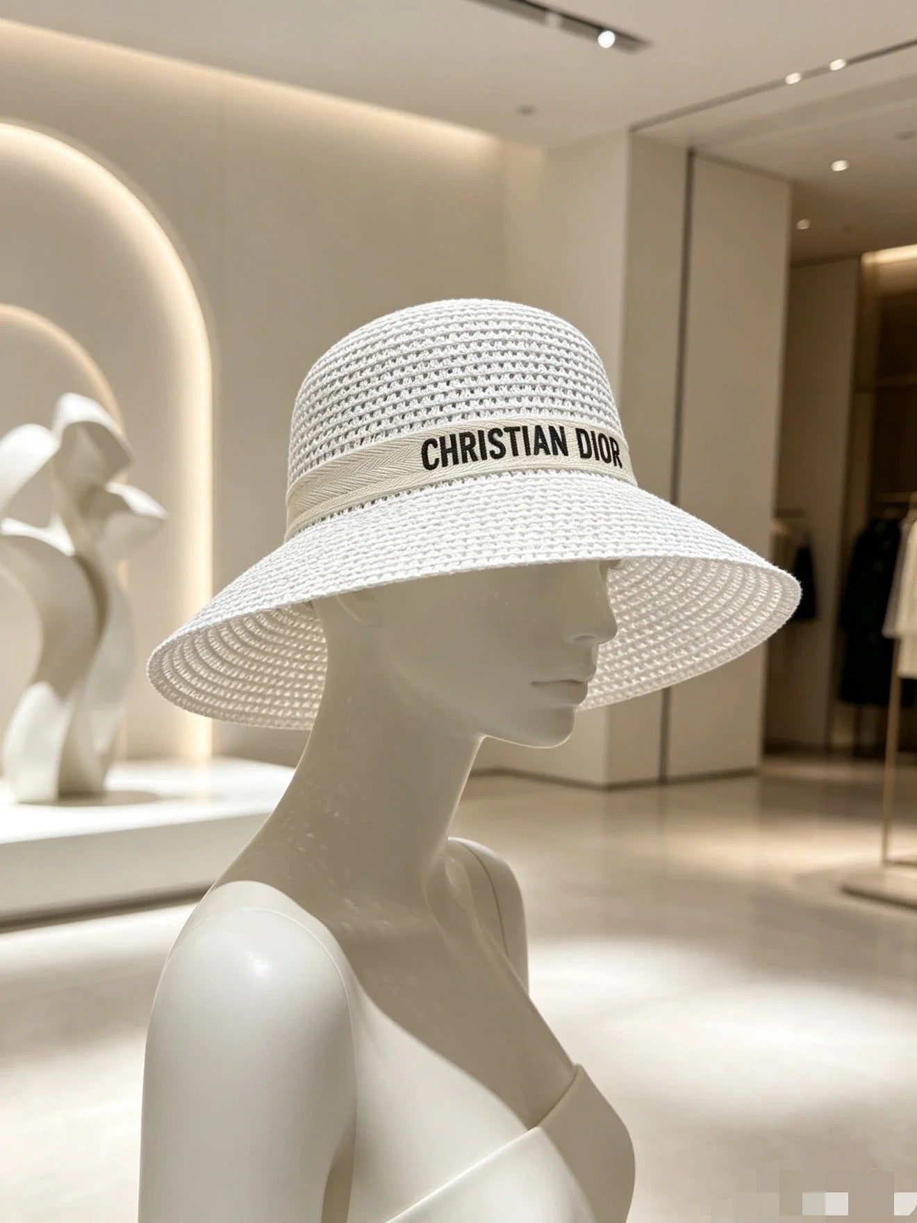 CD Wide Brim Straw Hat 280801