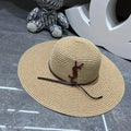 YSL Wide Brim Straw Hat 280800