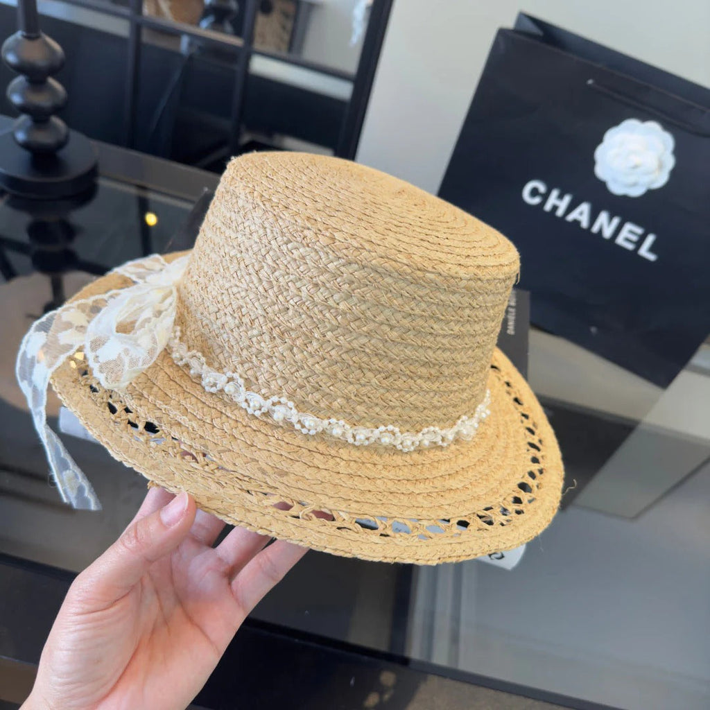 CC Bow-tie Straw Hat 279626