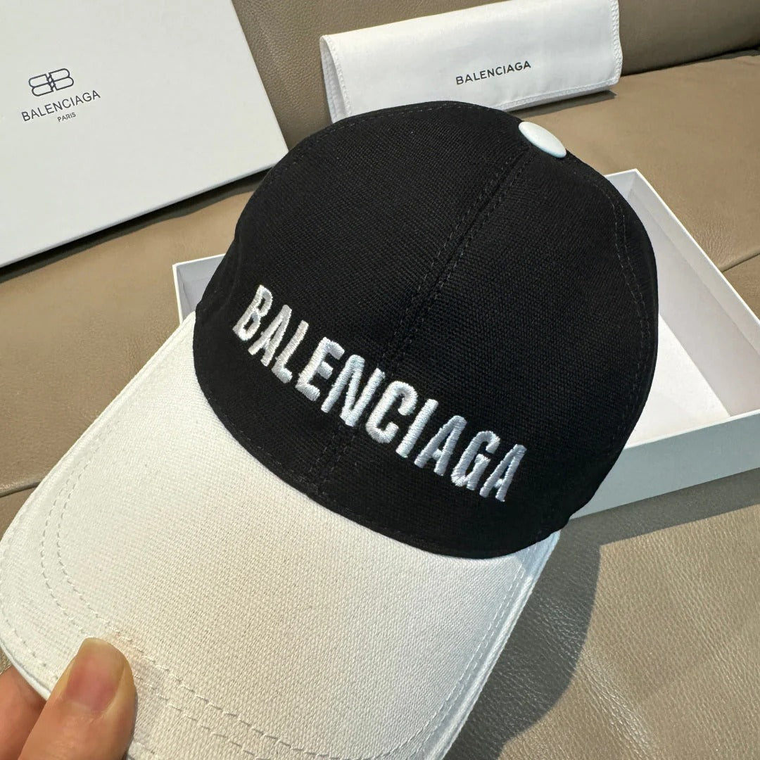 Balen Baseball Cap Black White Cotton 323703