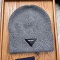 BEANIE HAT IN SHADOW GRAY WOOL AND RABBIT FUR 436396