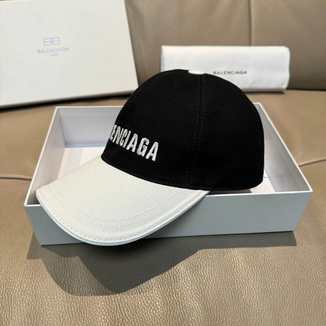Balen Baseball Cap Black White Cotton 323703